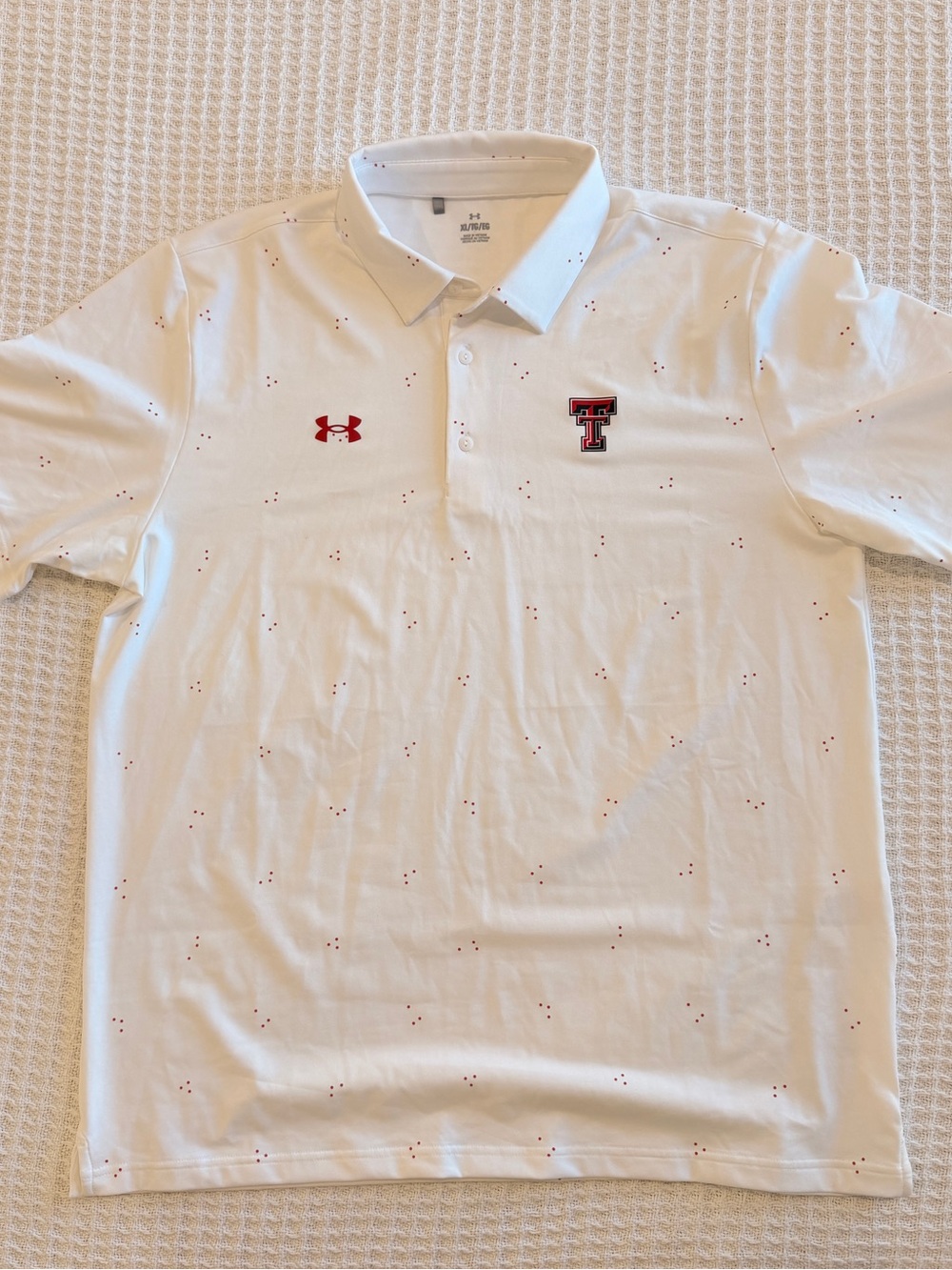 Texas Tech Under Armour White Polo